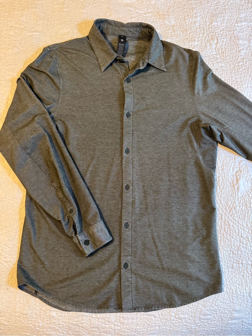 Lululemon Commission Charcoal Button-Up Shirt